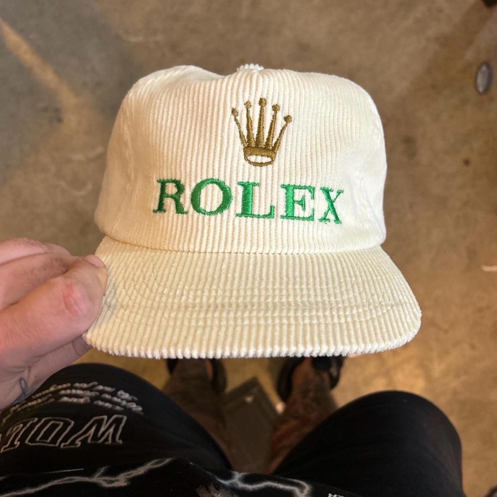 Rolex Corduroy SnapBack with Embroidered Crown SnapBack